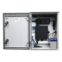 Kit de Gabinete de Poliéster IP65 / Switch PoE Mixto 24V/48V / Batería 12V 7Ah / 300x400x200 mm (11.8x15.7x7.9 in)