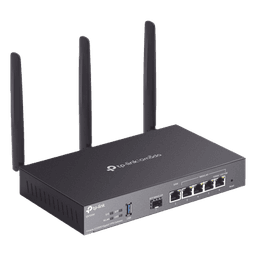 Router Empresarial Wi-Fi 6 / AX3000 / Multi-WAN 5 Puertos / 150,000 Sesiones Concurrentes / VPN Integrado / USB 3.0 / Omada SDN