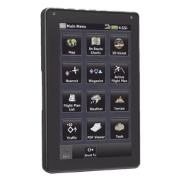 Navegador portátil aeronáutico / Pantalla táctil 7' / Visión 3D / Receptor SBAS/WAAS/GLONASS / Tráfico aéreo / 4 horas batería