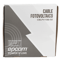 Cable Fotovoltaico / 6 mm² (10 AWG) / 1000/2000 V / 120°C / 50 m (164 ft) / Rojo y Negro / XLPE Resistente a UV
