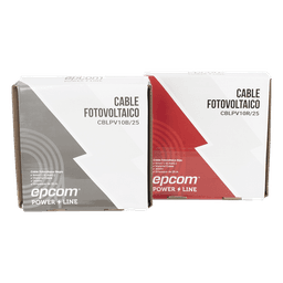 Kit Cable Fotovoltaico / 2 Rollos 25 m (82 ft) / 10 AWG 6 mm² / 1000/2000 V / -40°C a 120°C / Rojo/Negro