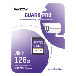 Tarjeta SD GuardPro P10 / 128 GB / 100 MB/s Lectura / 90 MB/s Escritura / Clase 10 U3 V30 / 3D TLC NAND / Especializada Para Videovigilancia 24/7