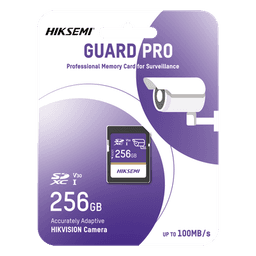 Tarjeta SD GuardPro P10 / 256 GB / 100 MB/s Lectura / 90 MB/s Escritura / Clase 10 U3 V30 / 3D TLC NAND / Especializada Para Videovigilancia 24/7