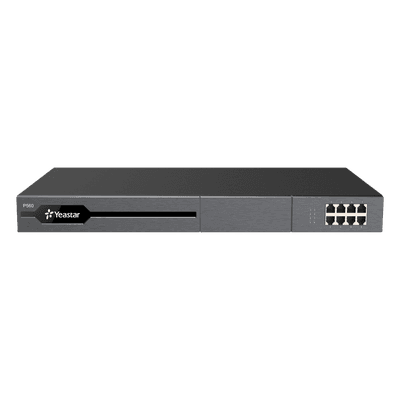 Conmutador IP PBX / 100 a 200 Extensiones / 30 a 60 Llamadas Simultáneas / E1/T1/PRI / 8 Puertos FXO/FXS / Omnicanal con IA