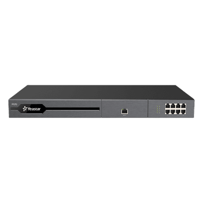 Conmutador IP PBX Enterprise / 300 a 500 Usuarios / 60 a 120 Llamadas Simultáneas / 16 Puertos FXO/FXS / 2 Puertos E1/T1/PRI / Hot Standby