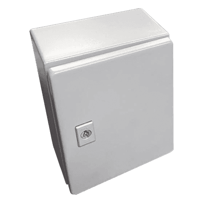 Gabinete de Acero, Nema 4 -IP 66 de 50 x 50 x 30 cm con Platina y certificado UL.
