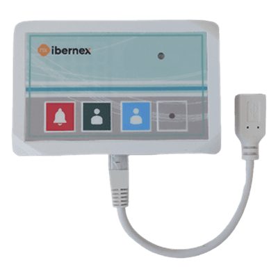 Terminal de Cama Inalámbrico / IP54 / ABS Antibacteriano / RF 433MHz / POCSAG / 400 m (1,312 pies) Alcance / Alimentación 2xAAA