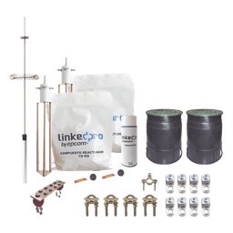 Kit Pararrayos Torre 30 m / Punta Dipolo Corona Aluminio / Electrodo Cobre 30A / Filtro Equipotencial / Accesorios Instalación Incluidos