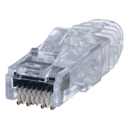Plug RJ45 Cat6 de 3 Piezas, Para Cable UTP de Calibre 23-24 AWG, Chapado en Oro de 50 micras, Paquete de 100 Piezas