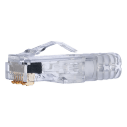 Plug RJ45 Cat6 de 3 Piezas, Para Cable UTP de Calibre 23-24 AWG, Chapado en Oro de 50 micras, Paquete de 100 Piezas