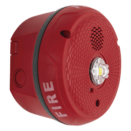 Sirena con Estroboscópico LED / Montaje en Techo / Nivel de Candelas Seleccionable / 2 Cables / Uso Exterior / Diseño de Baja Intrusión