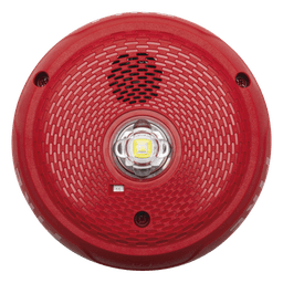 Sirena con Estroboscópico LED / Montaje en Techo / Nivel de Candelas Seleccionable / 2 Cables / Uso Exterior / Diseño de Baja Intrusión