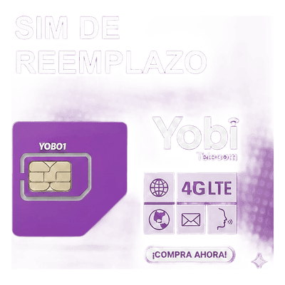 SIM de Reemplazo / 2G 3G 4G / Activación Automática / APN Configurable / Cobertura Nacional