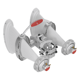 Antena Sectorial Asimétrica de 90° 4900 - 7125 MHz, 15 dBi con soporte mejorado, listas para TwisPort sin pérdida