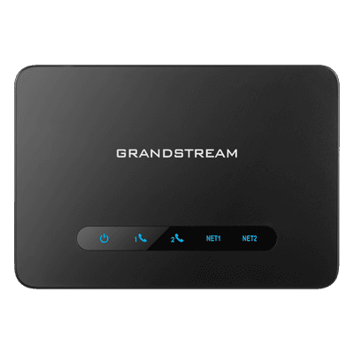 Adaptador de Teléfono Analógico ATA 2 Puertos FXS (Conectar Teléfono Análogo) con Router NAT Gigabit / Compatible SIP / Cifrado AES Reforzado / Calidad de Voz HD / Soporta Fax T.38 / Router NAT Alto Rendimiento