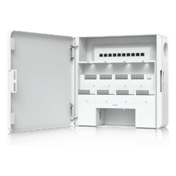 Concentrador de Acceso Empresarial / Control de 8 Puertas / 8 Puertos PoE / Respaldo de Batería 32-48 VCC / Carcasa de Acero y Policarbonato