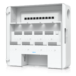 Concentrador de Acceso Empresarial / Control de 8 Puertas / 8 Puertos PoE / Respaldo de Batería 32-48 VCC / Carcasa de Acero y Policarbonato