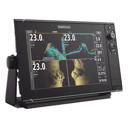Pantalla Náutica NSS12 evo3S / Pantalla SolarMAX IPS 12 Pulgadas / Procesador iMX 8 / Ecosonda Integrada 1kW CHIRP / Conectividad Inalámbrica / Cartografía C-MAP® Preinstalada / Compatibilidad con Accesorios Simrad / Montaje Flush