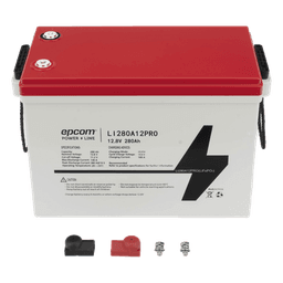 Batería de Litio de Ciclo Profundo / 12.8 Vcc 280 Ah (3.58 kWh) / LiFePO4 / 6000 Ciclos / Descarga 140 A / Carga Rápida 100 A / BMS con Corte a 11.2 V