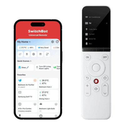 Control Remoto Universal IR / Pantalla LCD / Conexión WiFi + BLE / Compatible Matter / Alcance 120 m (393.7 ft) / 2000 mAh / Hasta 6 Meses Autonomía