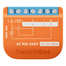 Interruptor Inteligente / Control On-Off / Medición de Consumo / Wi-Fi + BLE / AC 16 A / DC 10 A / Matter / 42x36x16 mm