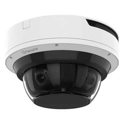 Camara IP Multi sensor 8MP x 4 CH con Inteligencia Artificial y licencia LUMEO / Lente Motorizado de 3.3 a 5.7mm / WDR 120dB / Protección IP66 / IK10 / NEMA4X 