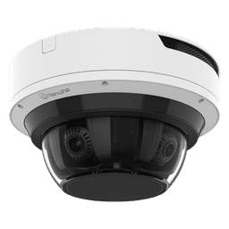 Camara IP Multi sensor 8MP x 4 CH con Inteligencia Artificial y licencia LUMEO / Lente Motorizado de 3.3 a 5.7mm / WDR 120dB / Protección IP66 / IK10 / NEMA4X 