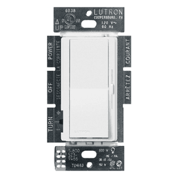 Atenuador de pared Diva C·L, un polo o 3 vías, para LED/CFL (150 W) o incandescente/halógena (600 W), color blanco nieve