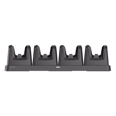 Base de Carga 4 Bahías / Tecnología 2-Pin / Indicador LED / 460x130x112.2 mm (18.1x5.1x4.4 in) / Certificaciones CE, FCC, RoHS