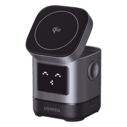 Cargador Inalámbrico / Qi2 15W / Triple Carga Simultánea / Pantalla Inteligente / 25W Total / USB-C 5W para Apple Watch