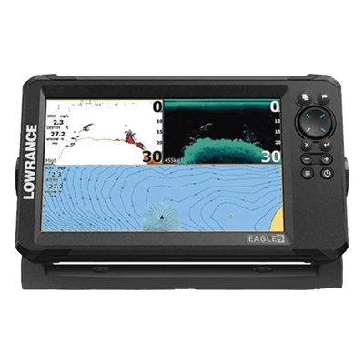 Eagle-9 ecosonda en pantalla horizontal IPS de 9 pulgadas, incluye transductor skimmer 50/200 kHz
