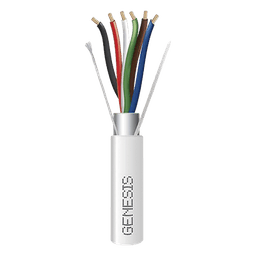 Carrete de 305 Metros (1000 Pies) / Cable de Cobre / 6 x 18 AWG / Plenum / Color Blanco / Blindado / Para Aplicaciones de Alarmas de Intrusión / Control de Acceso / Automatización / Interfonos y Tv Porteros