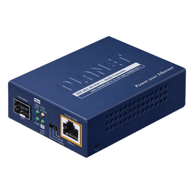Convertidor de medios PoE++ 100/1000BASE-X SFP a 10/100/1000BASE-T 802.3bt (95 Watts)