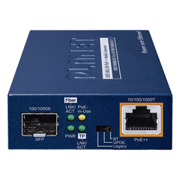 Convertidor de medios PoE++ 100/1000BASE-X SFP a 10/100/1000BASE-T 802.3bt (95 Watts)