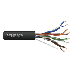 Bobina de Cable de 305 Metros (1000 Pies) UTP Cat6 RISER / Color Negro / UL, CMR SPNLS, Probado a 350 Mhz / Para Aplicaciones de CCTV, Redes de Datos, IP Megapixel, Control RS485