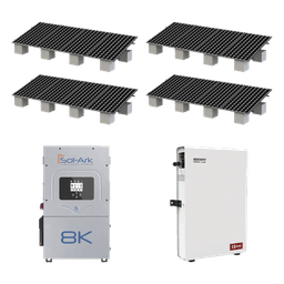 Kit Hibrido con Interconexión a la Red Eléctrica de CFE de 8 kW con Salida de 220 Vca y respaldo de 10 kWh en batería de LiFePO4