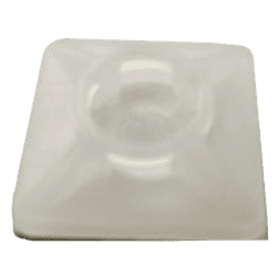 Base Autoadherible para Cinchos / 19x19 mm / Nylon Resistente / Temperatura -10°C a 50°C / Paquete 100 Piezas / Orificio Central para Tornillo
