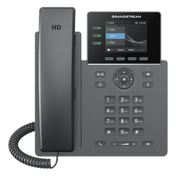 Teléfono IP / 3 Líneas SIP / 12 Botones Virtuales Programables / Pantalla LCD 2.8 Pulgadas / Puertos Gigabit con PoE / Audio HD