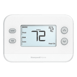 Termostato No Programable / 1H/1C / Pantalla 4.09 pulgadas / Precisión ±0.5 °C / Alimentación 24 VCA o Baterías AA