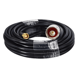 Cable Coaxial / Baja Pérdida / 10 m (32.8 ft) / Impedancia 50 Ω / Operación 5-3000 MHz / Apantallamiento >90 dB / Conectores N y SMA Macho