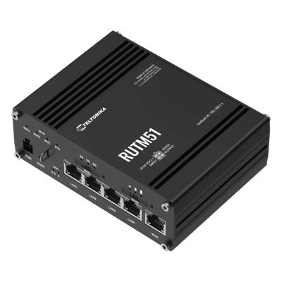Router Industrial 5G LTE con 2 Ranuras SIM/ 5 Puertos Gigabit/ Wi-Fi con Doble Banda/ Soporta VPN Servidor-Cliente/ Compatible con RMS