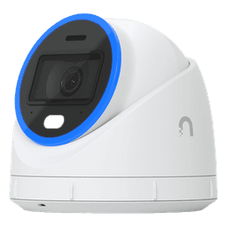 Cámara UniFi Protect Turret AI blanca / 4K(8MP) / Ángulo ultra-ancho 109.9 / Visión Nocturna IR 40 m / AI Avanzado: Reconocimiento de Rostros y Matrículas / LED para color en la noche / Micrófono 2 vías / ranura M