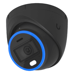 Cámara UniFi Protect Turret AI Negra / 4K(8MP) / Ángulo ultra-ancho 109.9 / Visión Nocturna IR 40 m / AI Avanzado: Reconocimiento de Rostros y Matrículas / LED p/color en la noche / Micrófono 2 vías / ranura Micro