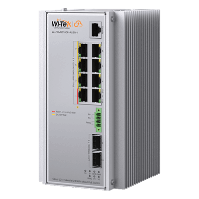 Switch Industrial Administrable / 8 Puertos PoE Gigabit / 2 SFP / 240 W / -40 a 80 °C / 6 kV Protección