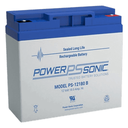 Batería de Respaldo AGM/VRLA / 12V / 18Ah / Vida Útil 5 Años / Terminales Tipo B / Libre de Mantenimiento / Certificación UL