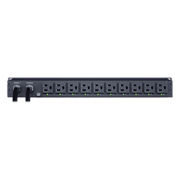 PDU ATS Monitoreable / 10 Salidas NEMA 5-15R / 2 Entradas 120 Vca NEMA 5-15P / 1UR Horizontal 19 in / Transferencia 8-12 ms