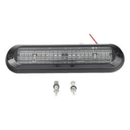 Luz Auxiliar Ultra Brillante / 18 LEDs 3W / IP67 / Rojo/Azul/Ambar / 142.6x36x14mm / 10-30VDC / 0.47x0.12x0.05ft