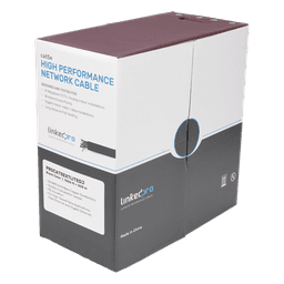 Bobina de Cable UTP / Cat5e / 305 m (1000 ft) / Doble Forro / Exterior / CMX / 24 AWG / Cobre Sólido / Negro