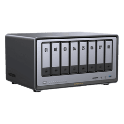 NAS UGREEN NASync DXP8800 Plus / Intel Core i5-1235U 10 Núcleos / 8 Bahías SATA + 2 M.2 NVMe / 2 Puertos 10GbE / Thunderbolt 4 / HDMI 8K / DDR5 Expandible 64GB / PCIe 4.0 x4