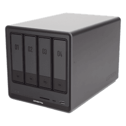 NAS UGREEN NASync DXP4800 Plus / Procesador Intel Pentium Gold 8505 5 Núcleos / 4 Bahías SATA + 2 M.2 NVMe PCIe 4.0 / 8GB DDR5 Expandible a 64GB / 10GbE + 2.5GbE / USB 3.2 Gen 2 Tipo C / HDMI 4K / Sistema Almacenamiento Conectado Red
